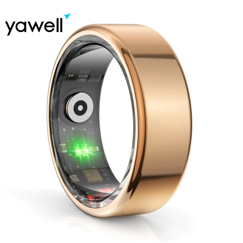 Yawell Custom OEM SDK Smart Finger Ring HRV Heart Rate Blood Oxygen Monitor Fitness Women Men Health Tracker R02 Smart Ring Pack of 2