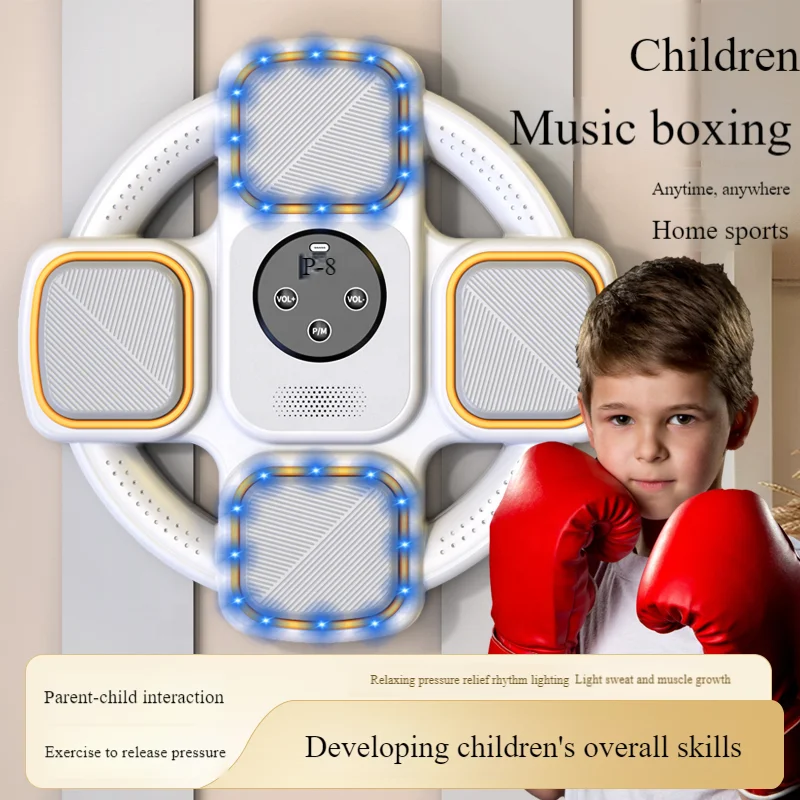 Home Fitness Music Boxing Target for Adult Kids Sports Stress Relief Lighted Smart Music Boxing Training Machine - Image 2