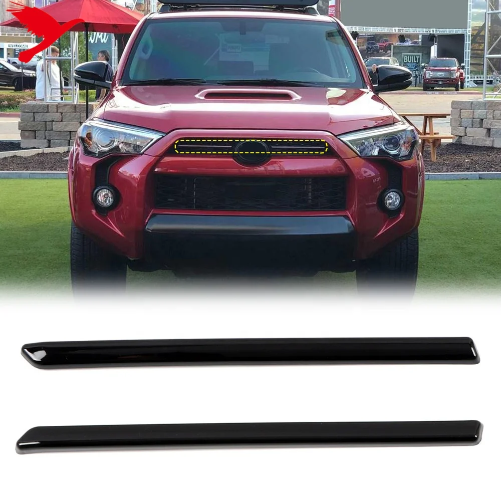 For Toyota 4Runner + Car Front Middle Grille Center Grille Inserts Cover Trims ABS Carbon Fiber/Matte Accessories 2pcs - Image 3