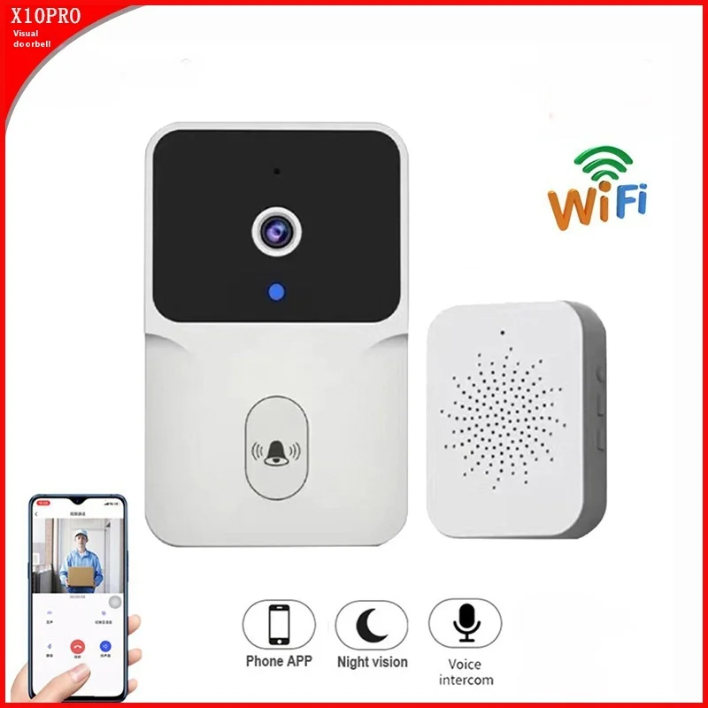 X9 Smart Door Bell Wireless Video Doorbell with CAMERA Rechargeable Built-in Battery Ding Dong Machine for Smart Home Pack of 3 - Image 3