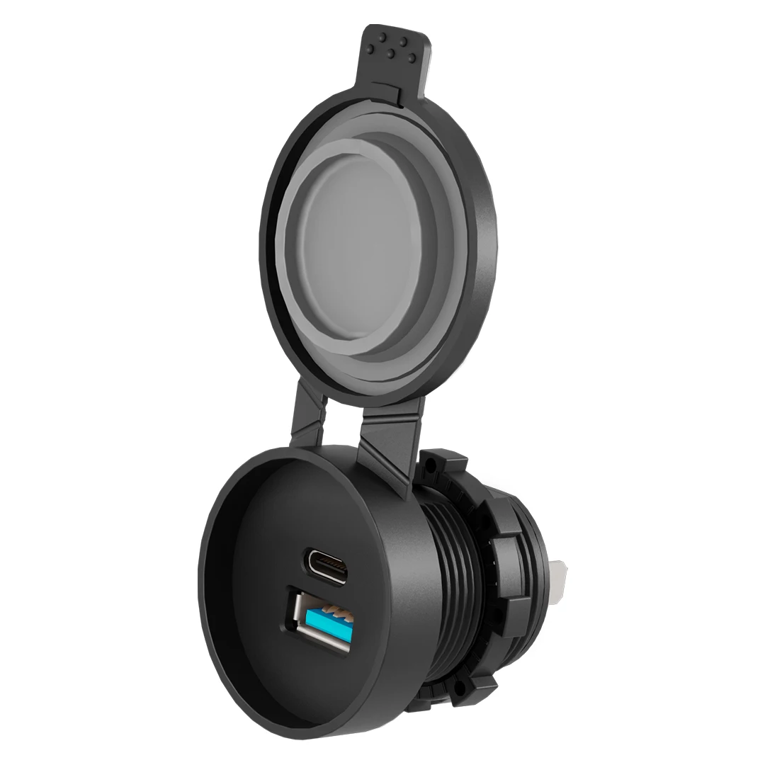 Factory Fast Charging 12-24v Modern Design Quick Charger Type C USB QC3.0 PD3.0 Usb Port Charger Outlet Socket for Cars - Image 2