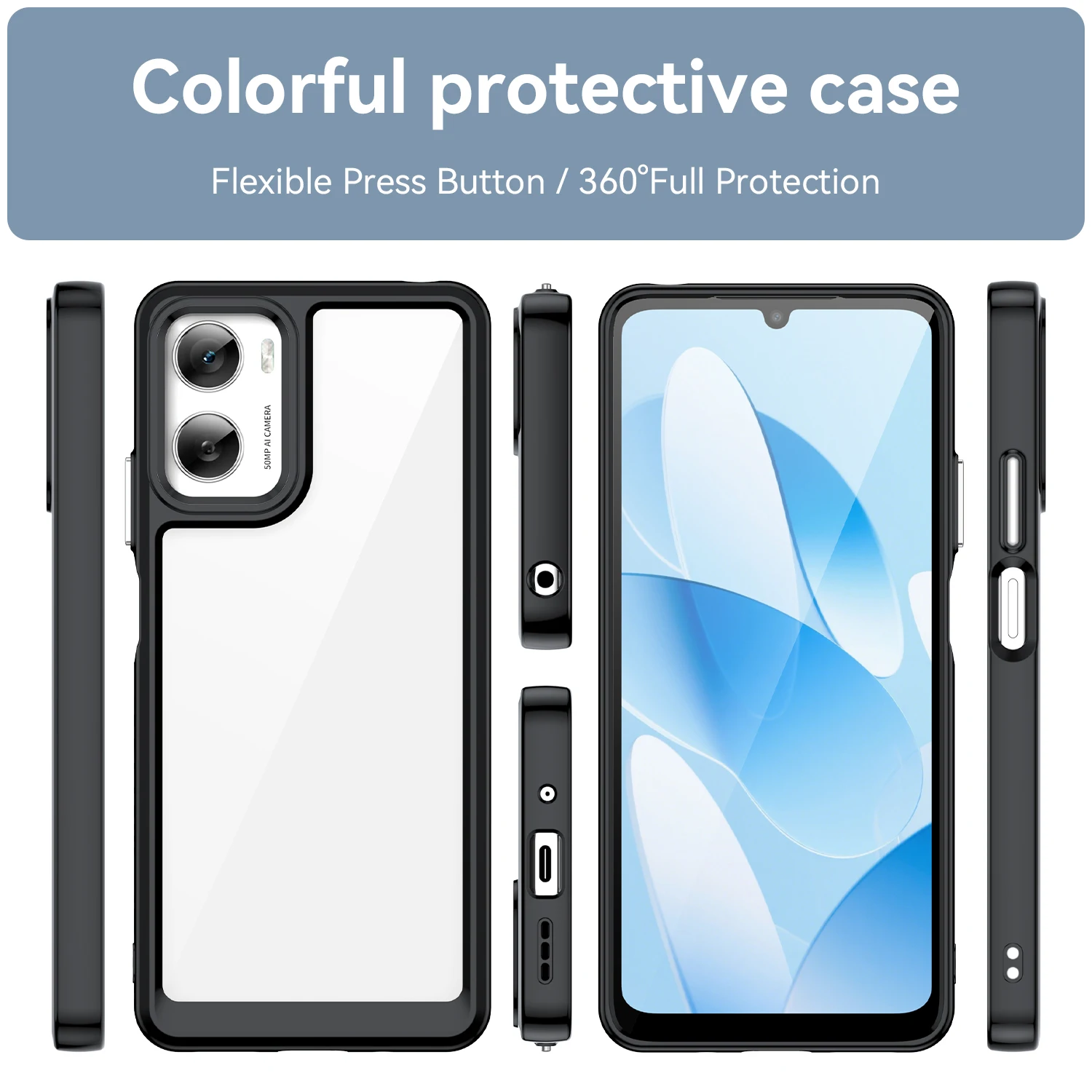 Luxury Shockproof Case HardAcrylic for Moto G57 Customizable Transparent for Moto G05 G06 Power Pack of 10 - Image 2