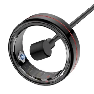 Smart Ring with Charging Case Health Sleep Monitor 5ATM Waterproof Multi-sport Mode Camera Control WiFi for Men and Women