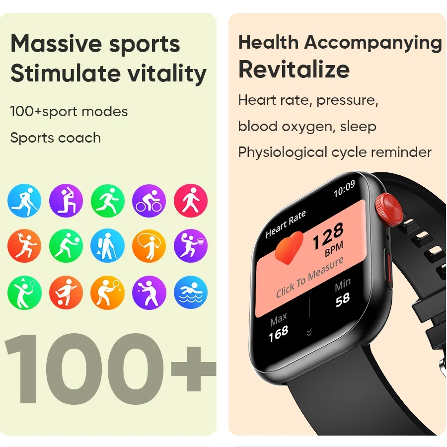 Trending Products New Electronics Wearable Devices Relojes Smartwatch for Apple Sleep Monitor Fitness Tracker Sport Smart Watch Pack of 5 - Image 4