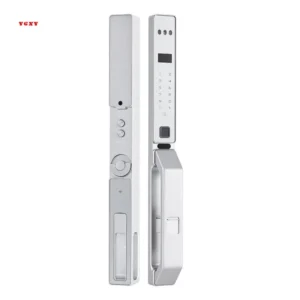 Silver White TUYA Video Doorbell Hands Lock Narrow Bezel Cell Phone Tuya Aluminum Door Code Lock Automatic Smart Door Lock