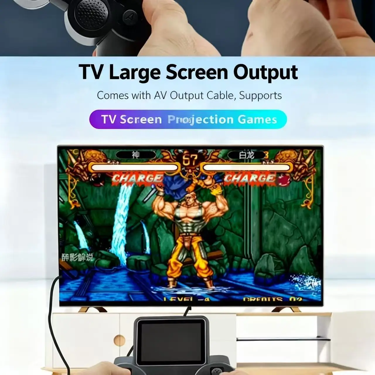 Factory Direct Sales , High-definition Screen, Smooth Multiple Games, Retro Gaming Handle, High Quality Pack of 2 - Image 3