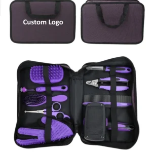 9-in-1 Portable Classic Professional Grooming Travel Kit Complete Supplies for Dogs Cats Long-Haired Pet Brush Set Pack of 50