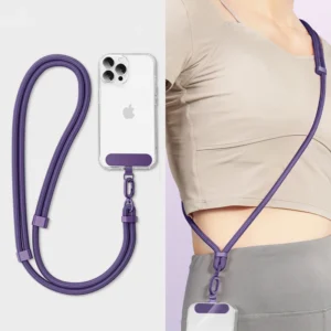 Universal Adjustable Polyester Mobile Phone LanyardNeck Crossbody Strap Rope with iPhone Tether Patch for Cell Phone Chain Use Pack of 10