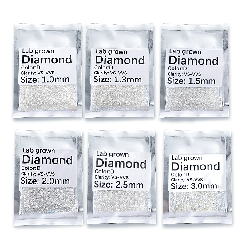 Starsgem 3.0MM Wholesale Diamond Lab Grown Hpht Vs Clarity DEF Clear Round Melee Lab Diamonds - Image 2