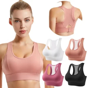 Women's Sports Underwear High Strength Push-Up Yoga Vest Anti-Sagging Beauty Features No Steel Ring Underwire Teenagers Plus Pack of 3