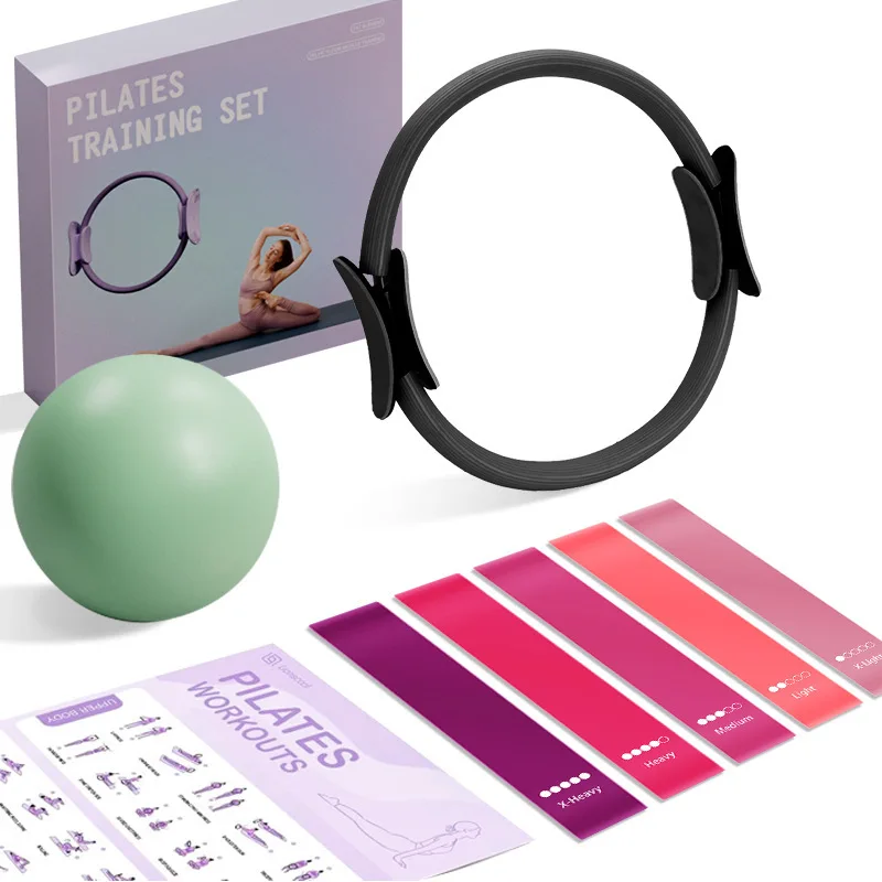 Home Exercise Fitness Beginners Set Light Weight TPR Resistance Stretch Bands Yoga Pilates Ring Accessories Carton Box All - Image 3