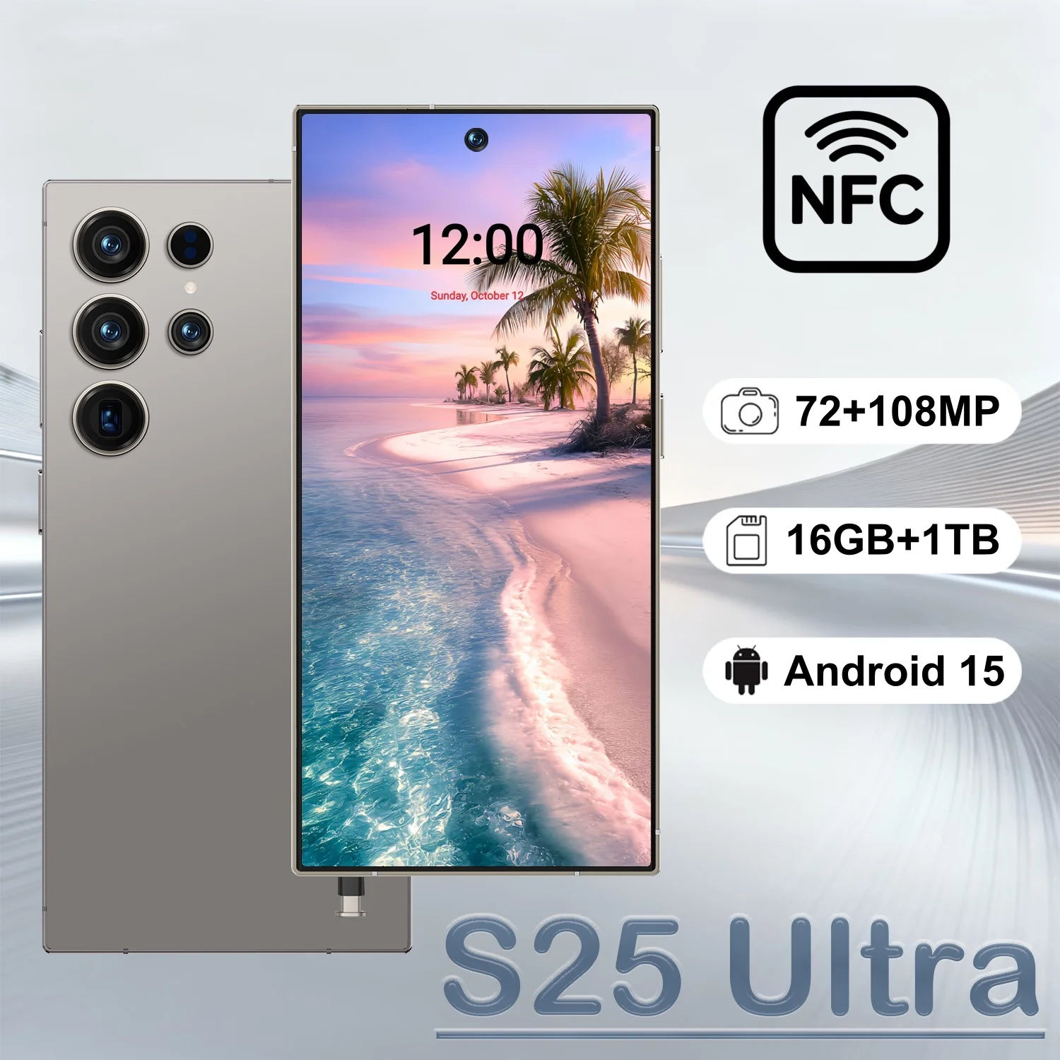 Highly Recommend Unlocked for S25 Ultra 5G Smartphone with 16GB RAM & 1TB ROM NFC Cellphone Android 15 4g 5g Mobile Phones