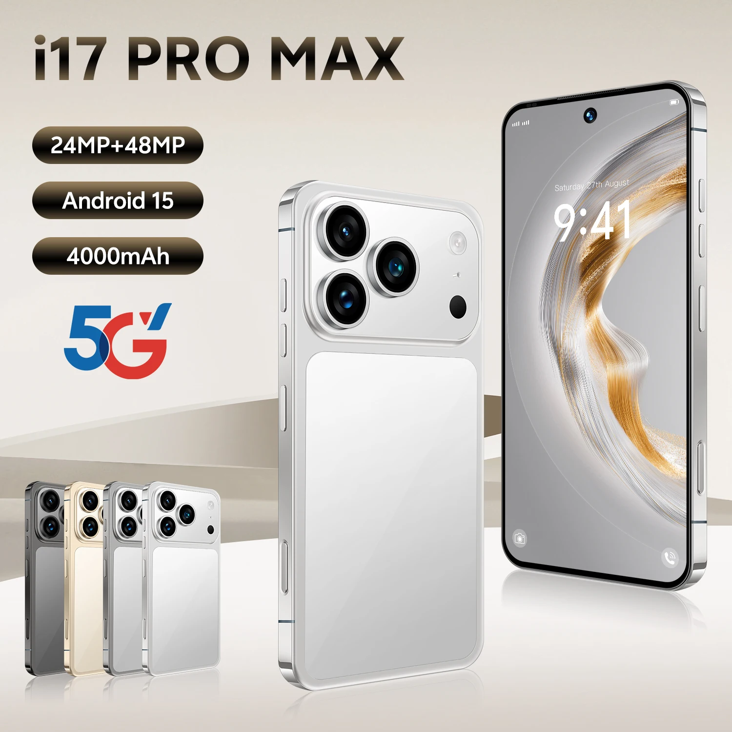 Mini Smartphone Model I17 True 4G Portable Android 9 Cellphone Dual-SIM Octa Core MTK 6580 4GB RAM 5" TFT 90Hz 108MP - Image 4