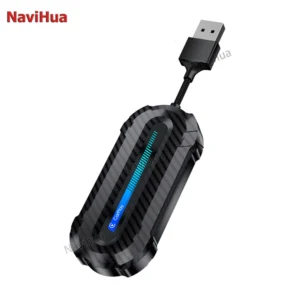 New LED 2 In 1 Apple Carplay Android Auto Adapter AI Box Car Machine Interconnection Wired To Wireless Box Plug and Play Dongle Pack of 10