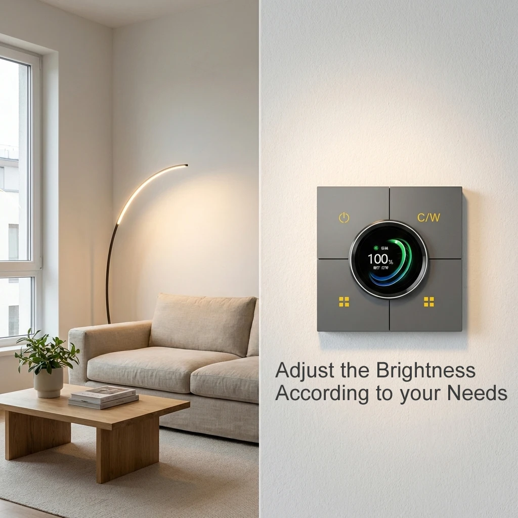 Tuya Smart Home Products Wall Switch with IPS PC Knob Remote APP Control for Home Automation Zigbee EU UK Light Dimmer Switch X3 - Image 2