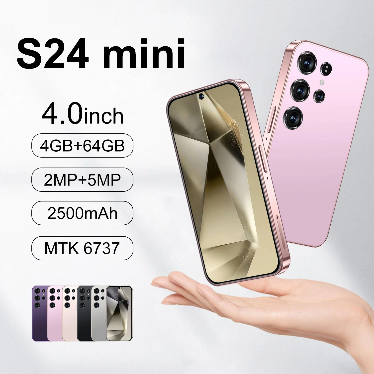 Crisp Details S24 Ultra Smart Mini Phone Lightweight Android Mobile 2GB+16GB 144Hz HD LTE CDMA English French Spanish - Image 3
