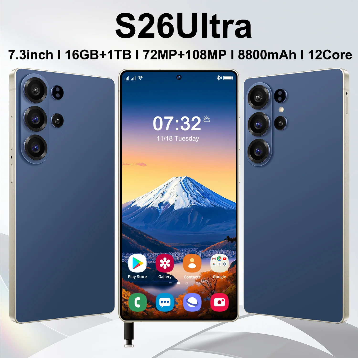 Durable Build S26 Ultra 5G Smartphone 16GB+1TB Storage Camera Unlocked Android Mobile Phone with Face ID Fingerprint Dual SIM - Image 3