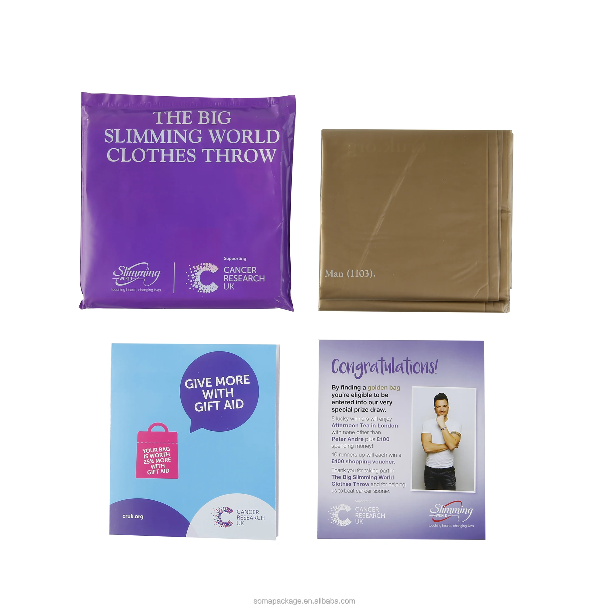 Wholesale Competitive Price Plastic Collection Bags Customize Printing Charity Bags Pack of 10 - Image 3