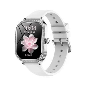 Fashion Lady Smart Watch MK88 1.75" HD Curved Screen BT Call Heart Rate SpO2 Female Menstrual Period Tracking Fitness Watches