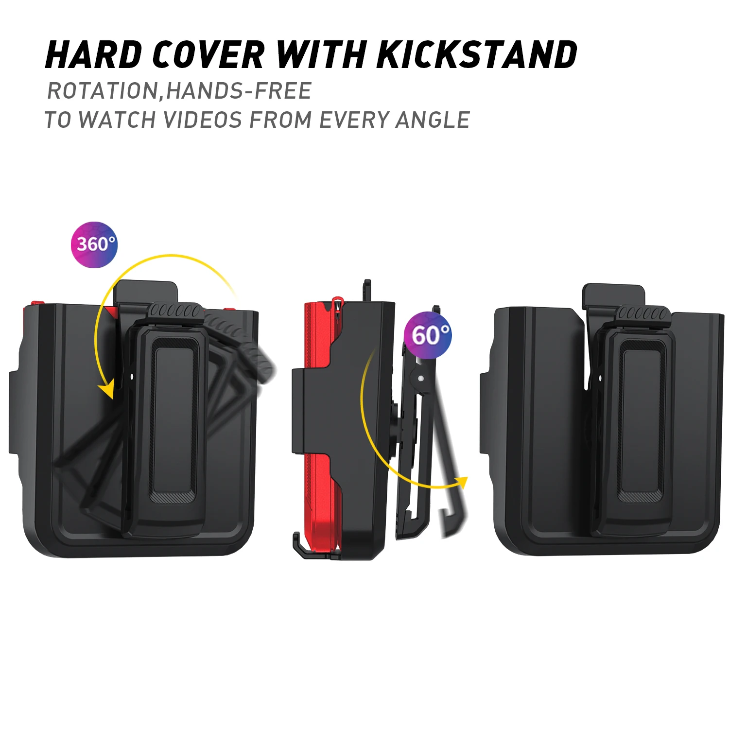 Heavy Duty Holster case for Samsung Z Flip 7 Rugged Belt Clip Defender case Pack of 50 - Image 3