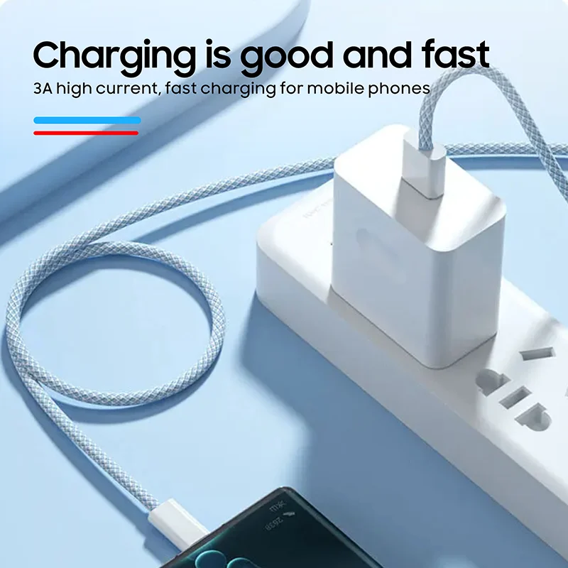 60W PD Charger Cables Mobile Phone 3A Type C to Type C Cable Android Micro Usb Cable Type-c for iphone 15 Pack of 20 - Image 4