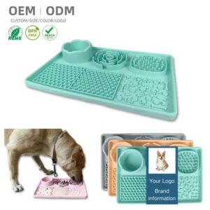 Silicone Feeding Mat for Dogs and Cats Slow Feeder Licking Mat with Suction Cups for Food Water Bowls & Feeders Pack of 20
