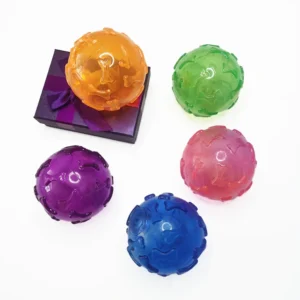 Led Light Pet Toys TPR Toys Pet Squeak Light up Dog Ball Toys for Dogs Puppy Pack of 100