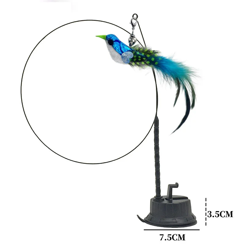 Factory Can Customize the Stock of Pet Toys Interactive Bird-shaped Simulation Feather Teasing cat Sticks. Pack of 20 - Image 4
