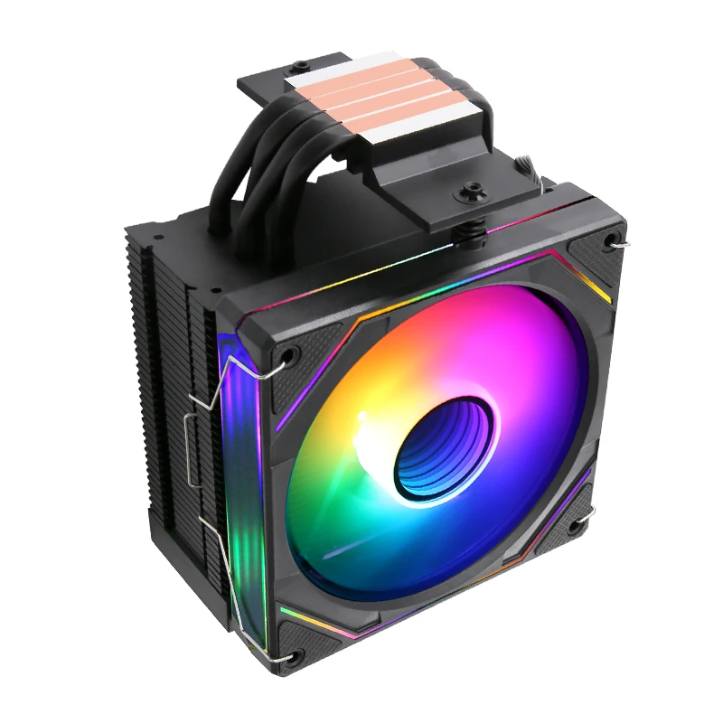 QiuzAim Desktop Computer 1150/2011 Silent ARGB CPU Fan AM4/B85 Prism 4 Heat Pipe X79/x99 Heat Sink 120mm Luminous PWM/1700/1366 - Image 3