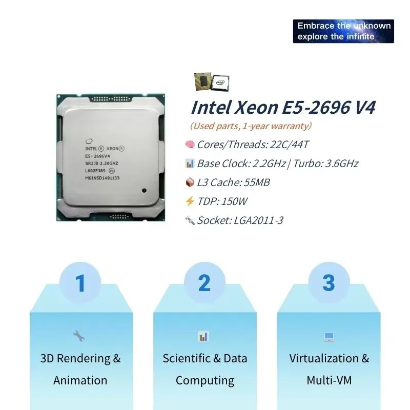 PANDL NEW X99-P3 Micro-ATX Desktop Mainboard Kit with Intel Xeon E5 2696 V4 CPU 4x DDR3 X99 Motherboard Combo Xeon X99 Kit - Image 2