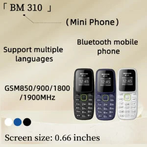 BM310 2G Cross-Border Mini GSM Wireless for Bluetooth Phone Dual Card Non-Smart with German & Spanish Operating Language