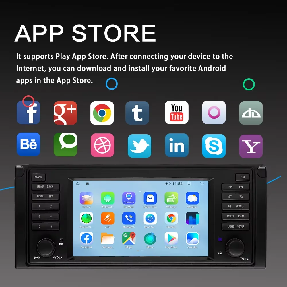 7 Inch Carplay Audio for BMW 5 Series E39 X5 E53 Video Player GPS Autoradio Multimedia Android 15 Auto Play 2 Din DSP Audio - Image 4