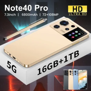 Sleek Design Note 40 Pro 16+1tb 5g-smartphone 7.3 Inch Unlocked Dual Card 5G Cellphone HD OEM New Smartphone Deal