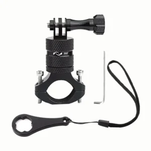 360 Degree Rotary Mountain Aluminum Bike Bicycle Handlebar Mount for Action Camera GoPro Hero 12/11/10/9/8/7/6/5/4
