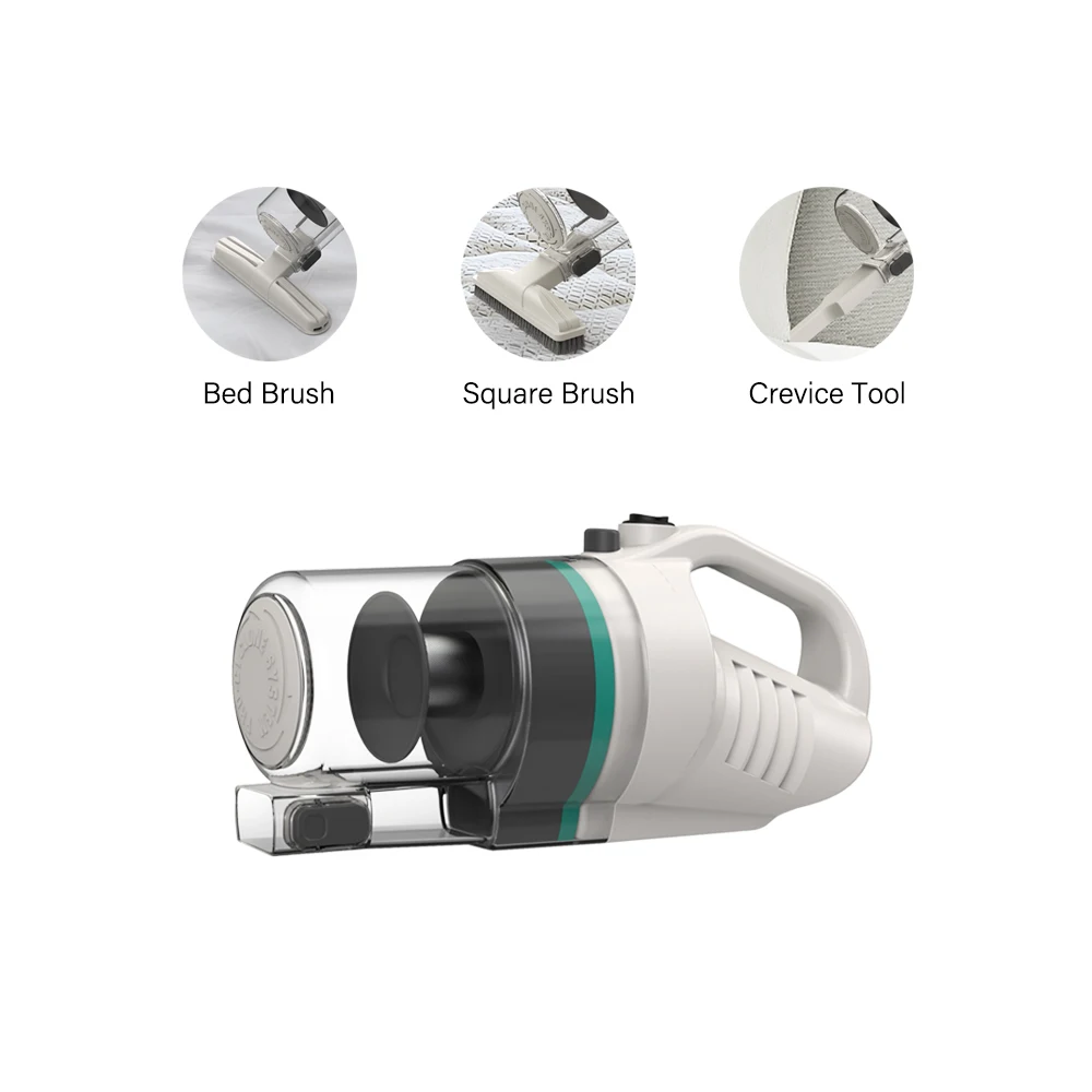 ELUXGO Low Noise Dual Power Handheld Cordless Bagless Mini Bed Vacuum Cleaner Cyclone Vacuum Cleaner - Image 4