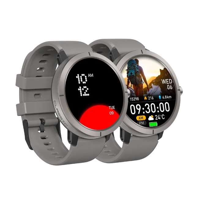 AMOLED 1.32 Inch Sport Smart Watch GPS 5ATM Water Resistance Watches Air Pressure Altitude Compass for Men Women Smartwatch Pack of 3