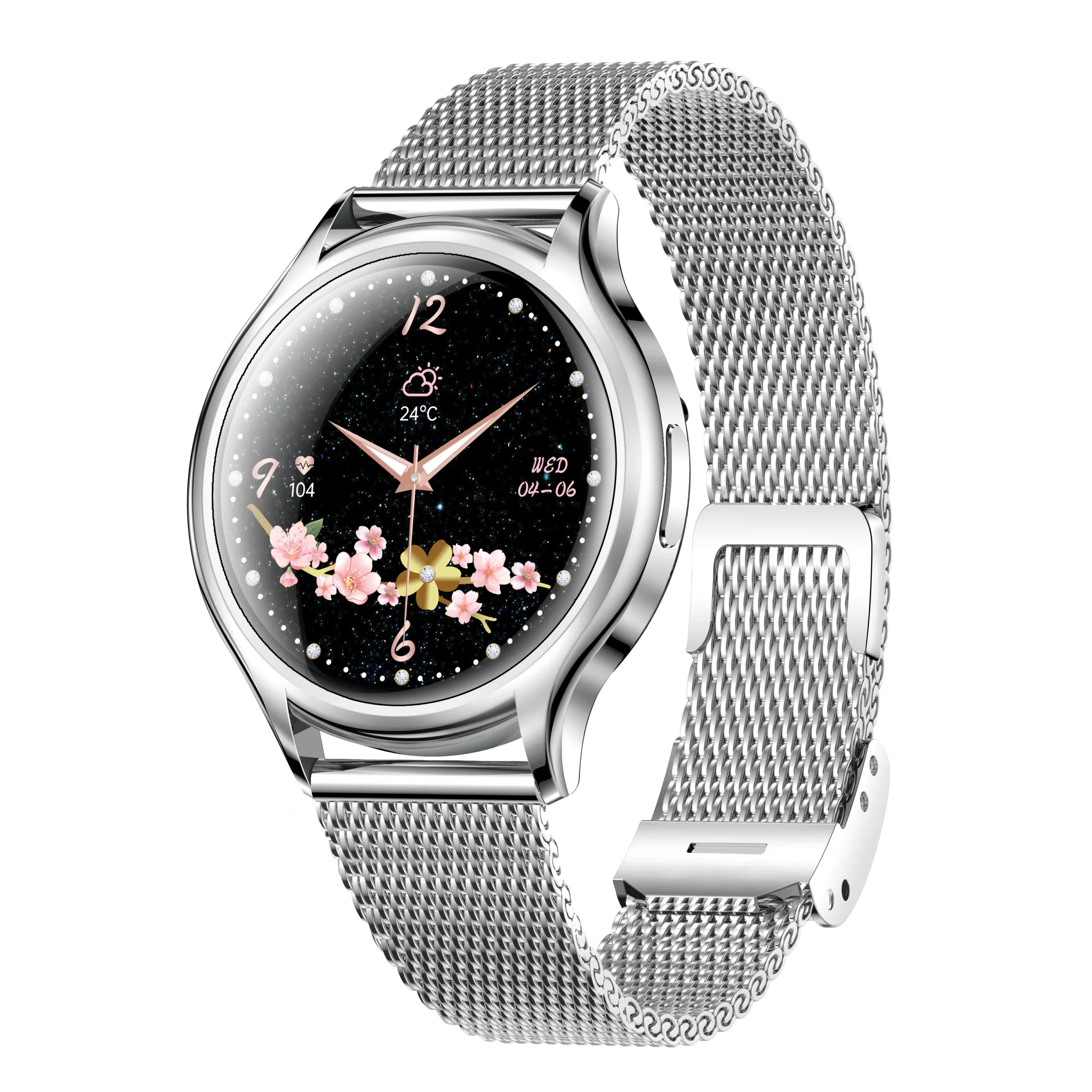 Smart Bracelet Health Monitoring Device Sleep Tracker Silica Gel Strap Magnetic Charger Android Square IP67 Fitness Tracker for Pack of 2