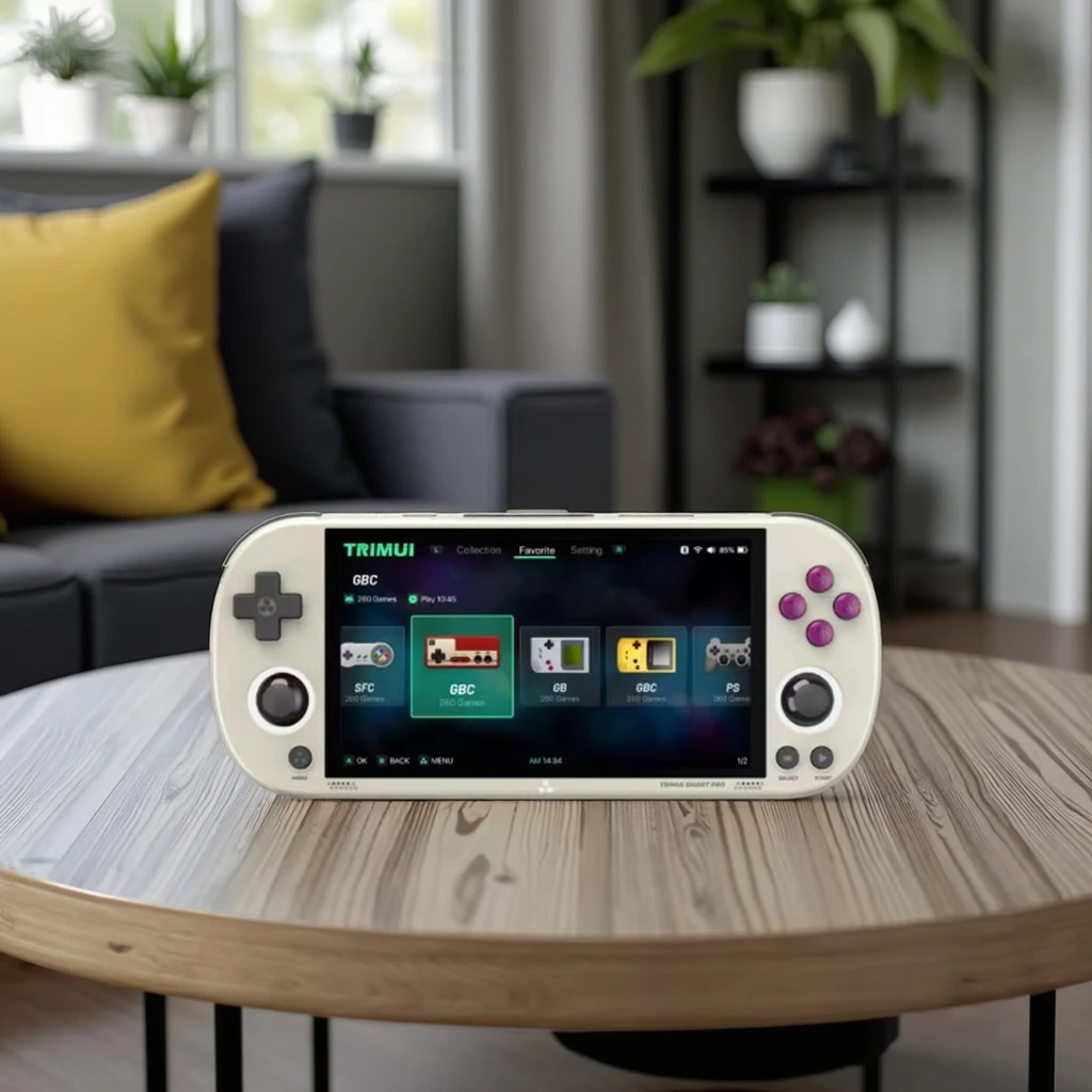 Newest Trimui Smart Pro Handheld Game Console 4.96 Inch IPS 1280x720 Screen 5000mAh 6+Hours Retro Video Game Wi-Fi Game Player - Image 4