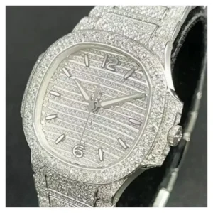 Wholesale Sport Luxury Iced Out Diver Alarm Watch Unisex Hip Hop VVS1 D Colour Moissanite Automatic Mechanical Watch