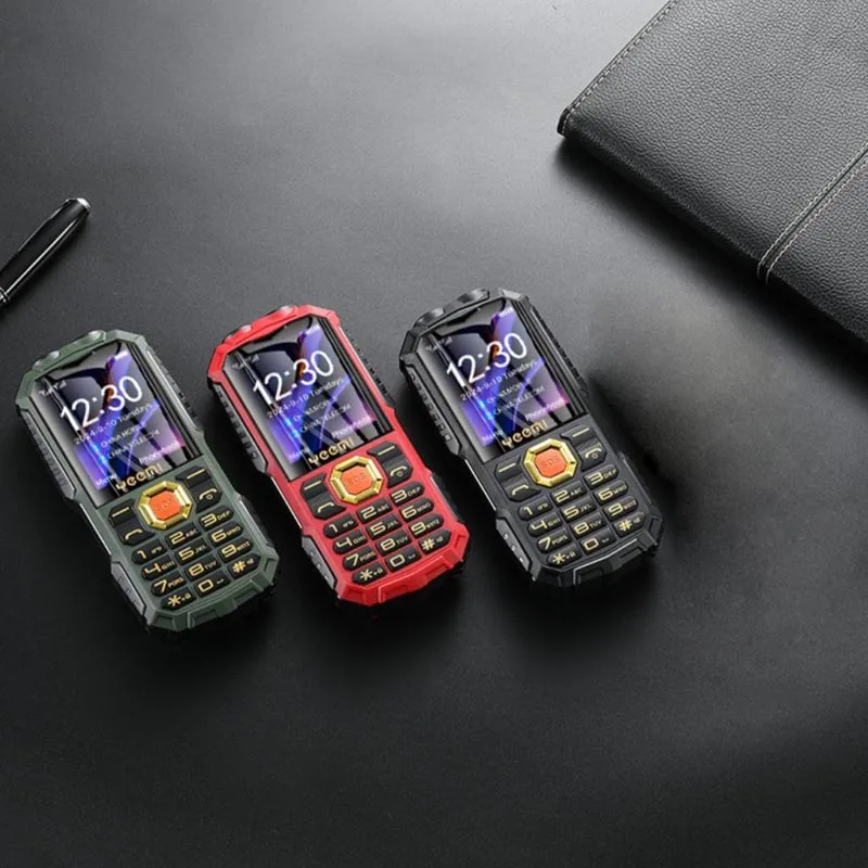 Drop Shipping GSM 2G Rugged Elderly Mobile Phone Big Battery Double Flashlight Speed Dial Dual Sim Large Button Cellphones Pack of 5