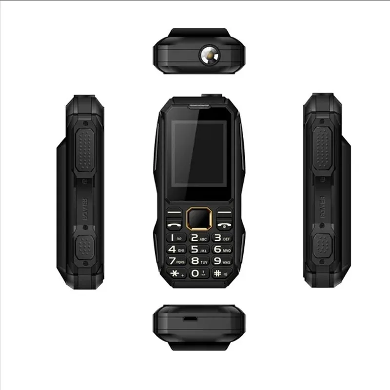 W2025 2G Rugged Mobile Phone Big Battery With Flashlight 1.77 Inch HD Screen Dual Sim Large Button Cheap Cellphone for Elderly Pack of 5