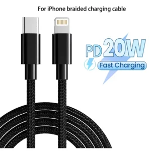 Wholesale 3ft 6ft Braided PD 20W Fast Charger Sync Data Cable Usb C to 8Pin IOS Charging Cable 13 12 11 Pro Max for iPhone 14 Pack of 10