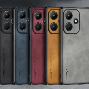 Shockproof Fundas Case Pova7 4g Frosted Sheepskin PU Leather Cover Hard Plastic Skin Friendly Matte Case for Tecno Spark 40 40C Pack of 10