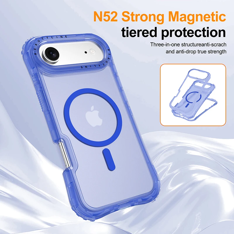 Beautyline 3 in 1 Magnetic Custom Fashion 360 Magnet Wholesale Mobile Cell case Covers Case for iphone 17 air Pack of 50 - Image 4