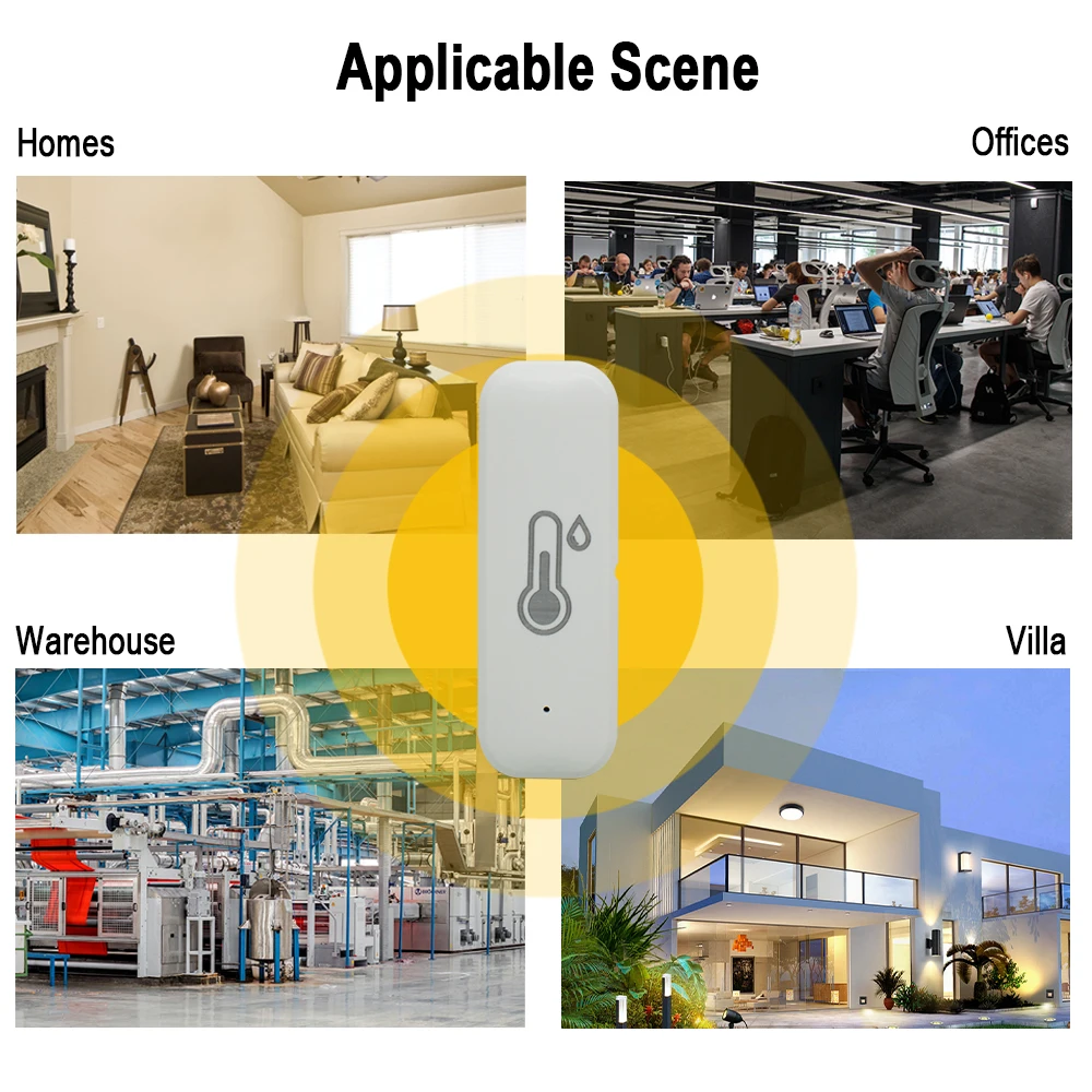 Tuya WiFi Temperature Humidity Sensor Smart Life Remote Monitor Thermometer Hygrometer Smart Home Work with Alexa Google Home - Image 3