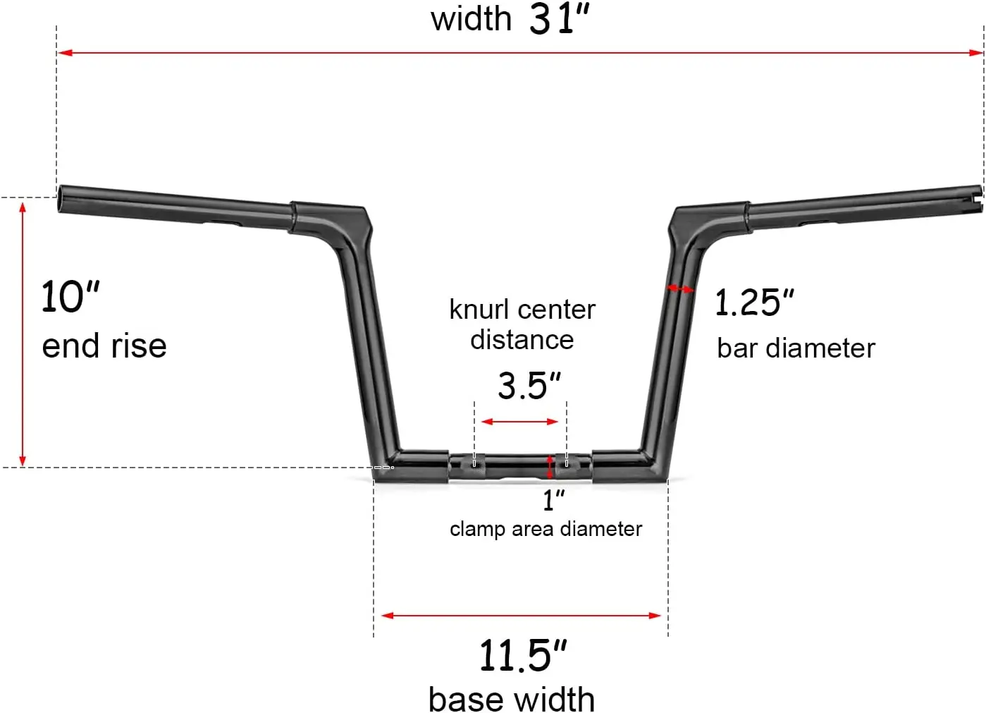 Motorcycle Handle bar Fused APE BAR Monkey Bar for Harley Davidson Universal 10 12 14 16 Height - Image 4