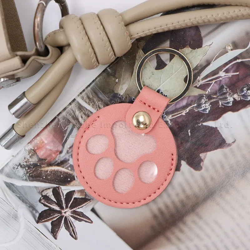 Leather Cat Paw Pet Hair Keychain,Pet Lover Accessory for Carrying Pet Fur,Cat Paw Ring Earrings Storage Pendant for Daily Carry Pack of 2 - Image 4