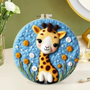 For CHENISTORY Starter Kit for Needle Felting Beginners Supplies with Canvas Base and Picture