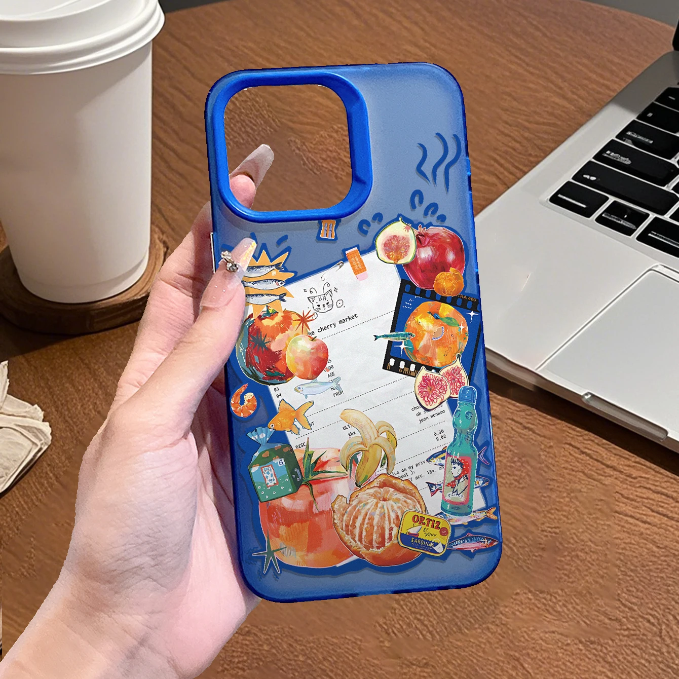 Vibrant Fruit Market Collage Case 15 14 Pro Max, Shockproof Hard Cover with Lens Protection for iPhone 16 - Image 2