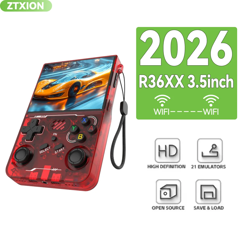 New Version R36XX R36S PS Retro Mini Portable Video Handheld Game Players R36XX Console 64GB 128GB With Games 15000+ R36s